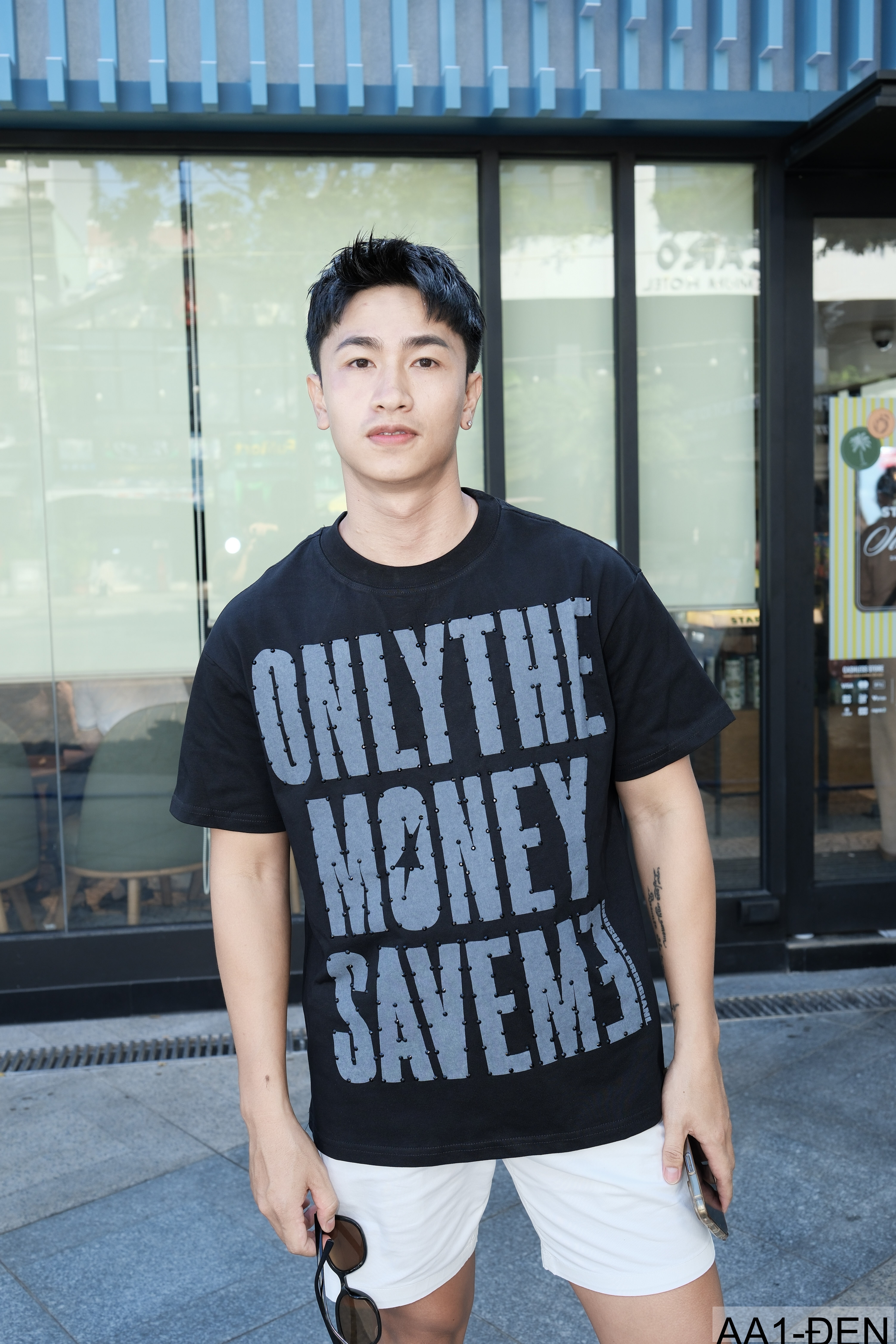 AA1 - Áo thun nam cổ tròn in chữ retro phong cách streetwear, cotton , dáng vừa vặn, 4 màu thời thượng_thumbnail_6