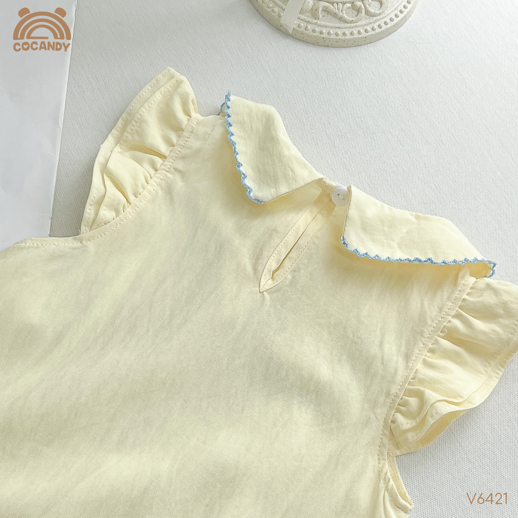 Váy sát nách thô VÀNG cổ nơ 2 tầng_thumbnail_5