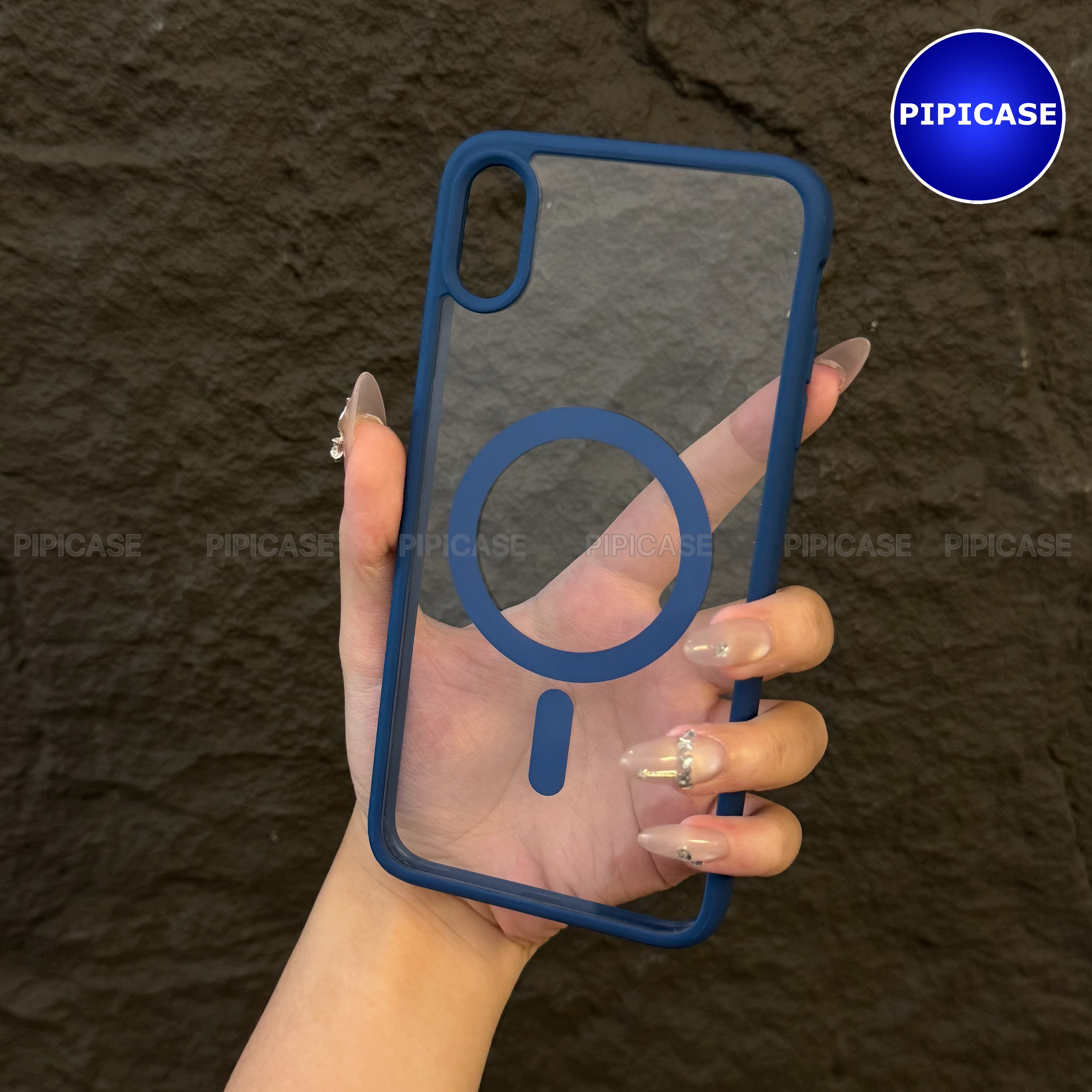 Ốp Lưng iPhone XS Max - Chic - Xanh Dương