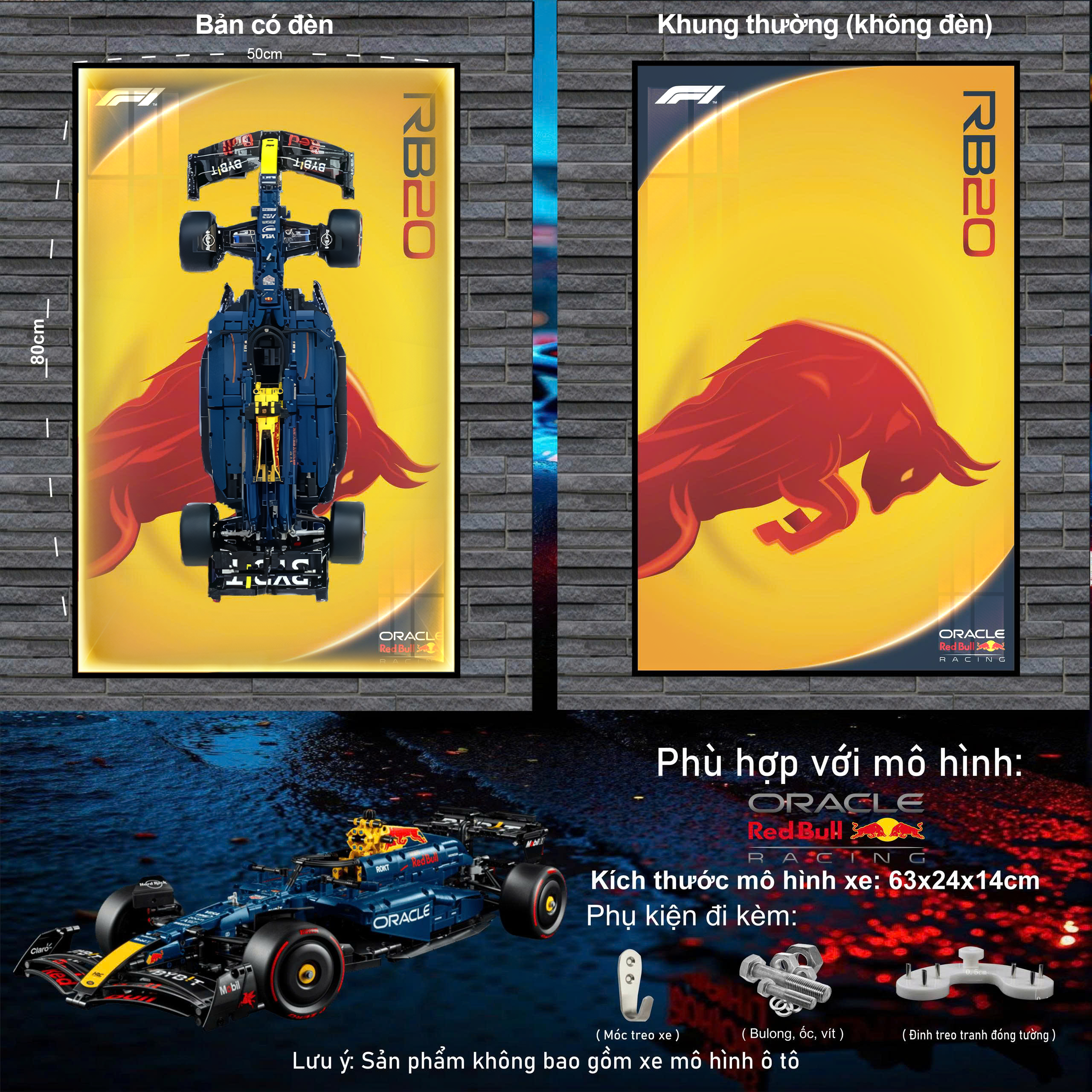 Khung Trưng Bày LEGO Redbull F1