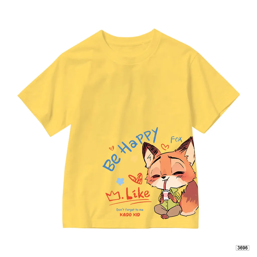 Áo thun bé trai bé gái form rộng hoạt hình Cáo Kado 3696_thumbnail_0