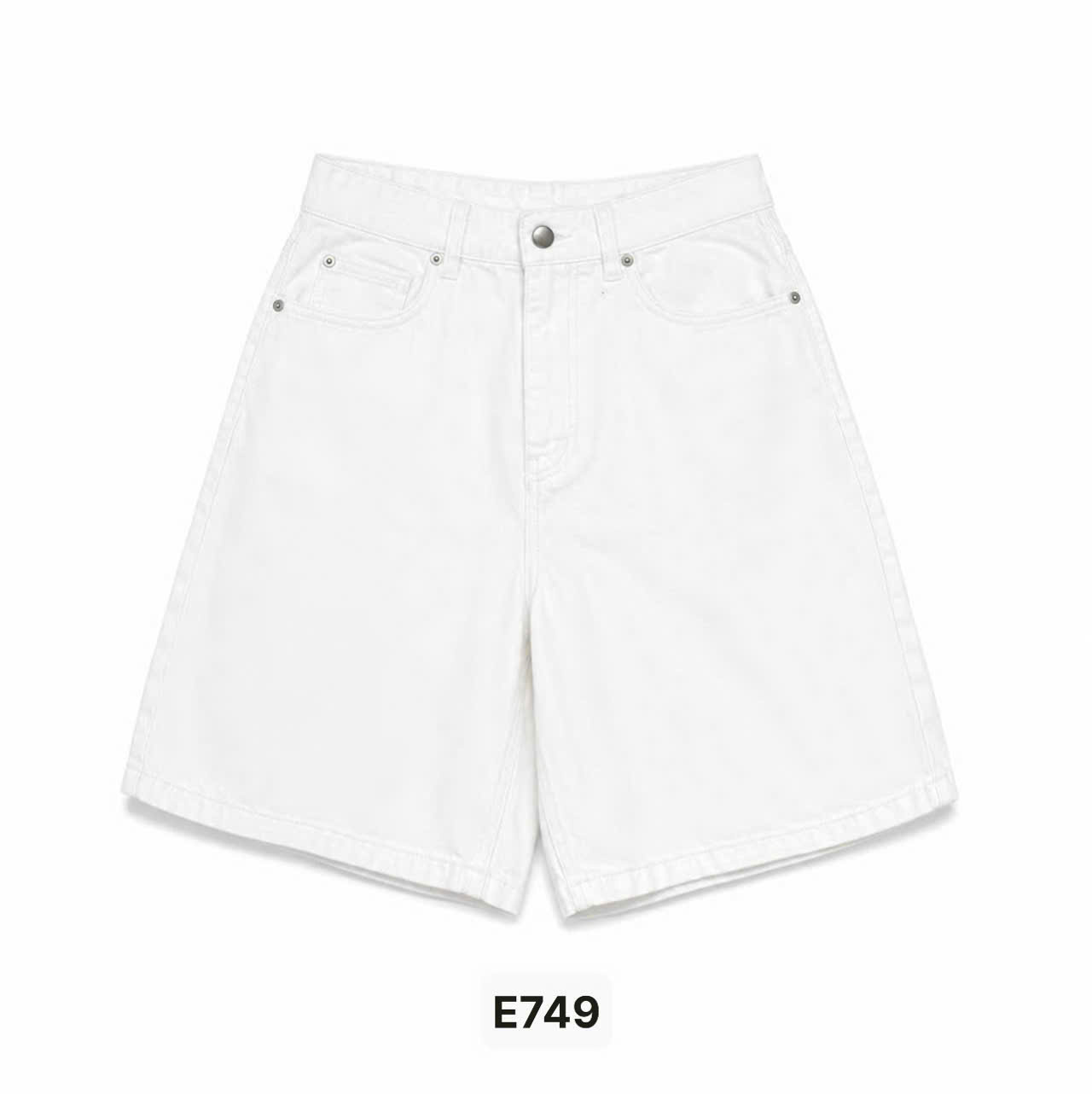 E749 SHORT JEAN TRẮNG KEM XUẤT HÀN