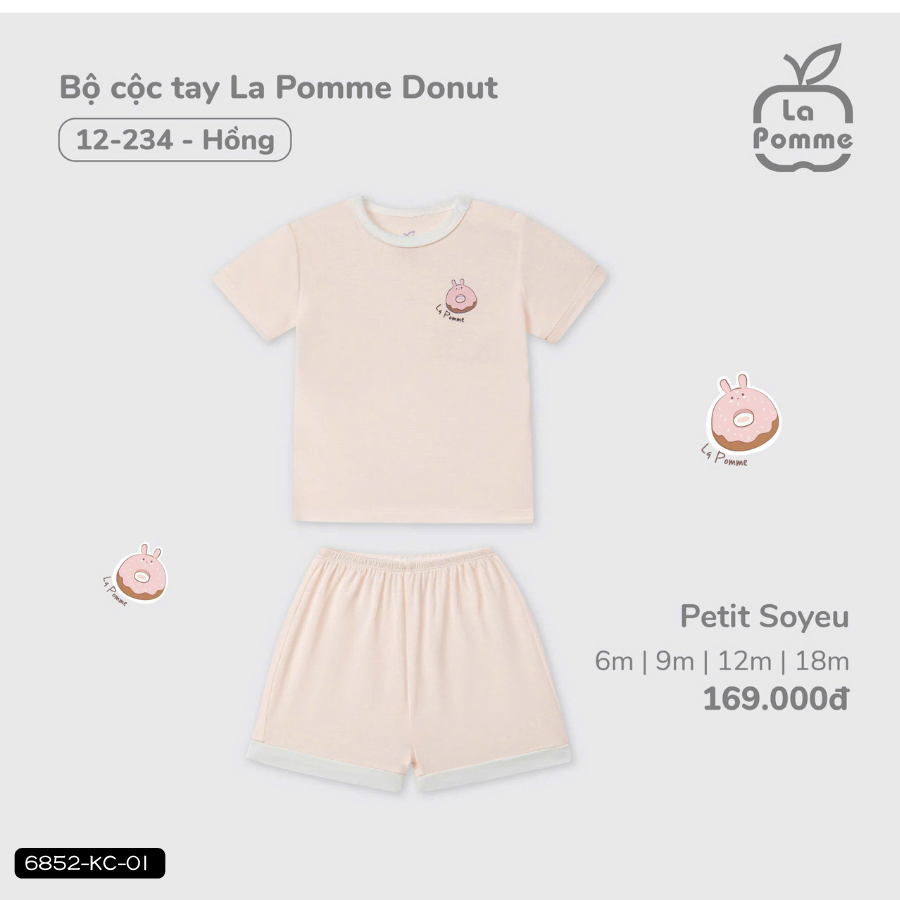 Bộ cộc tay La Pomme (size lớn)