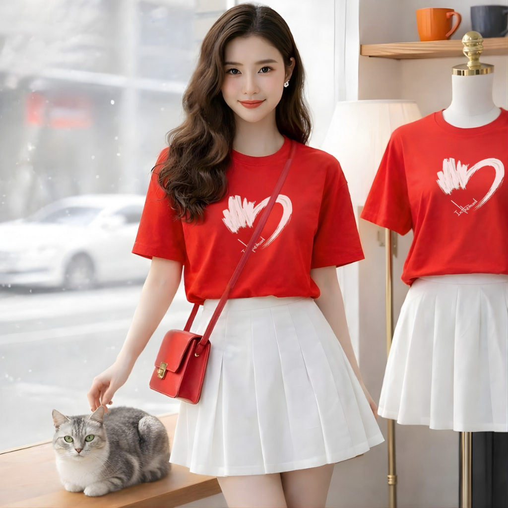 [Form rộng] Áo phông nữ dáng rộng hình trái tim - Loza RT8425_thumbnail_1