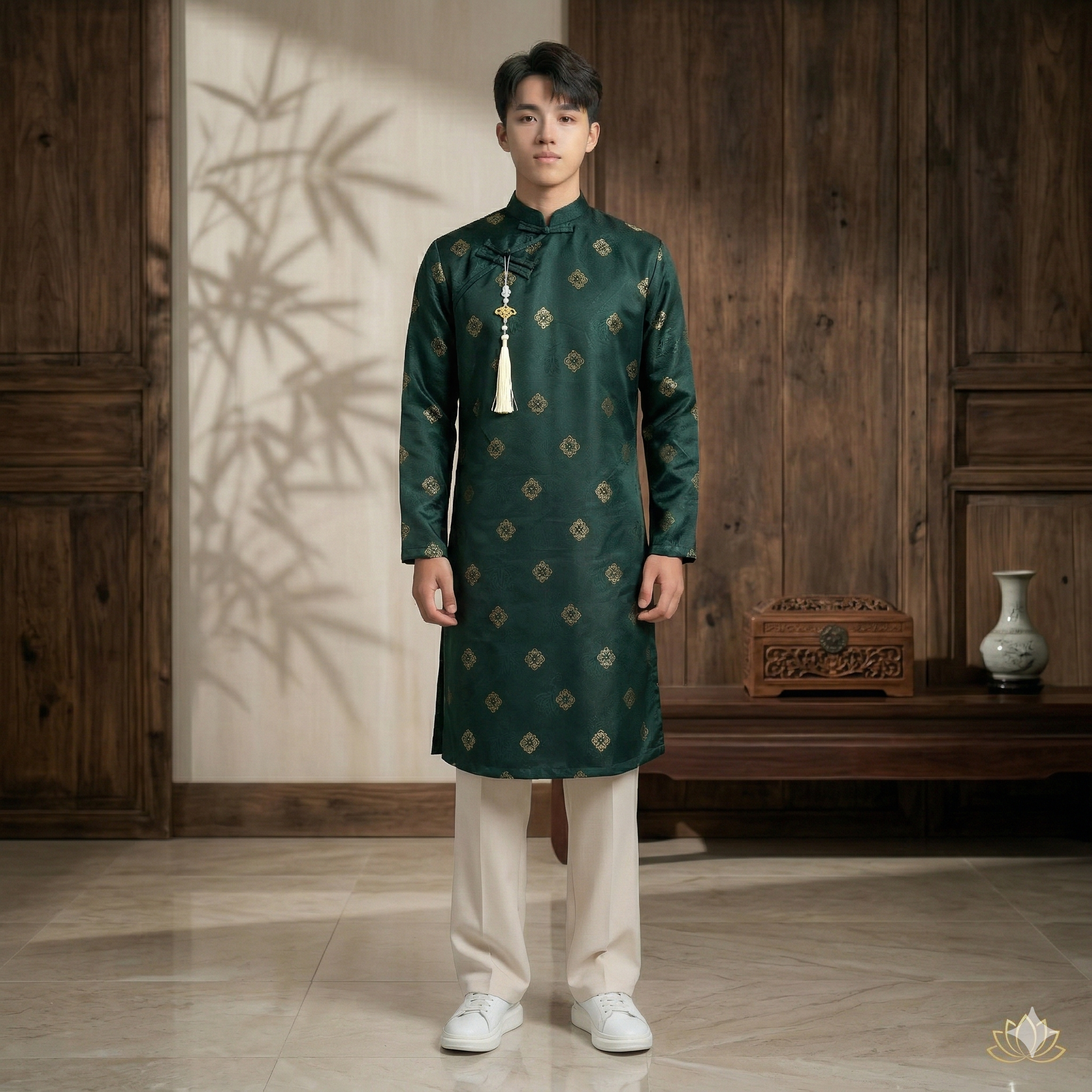 Áo Dài Nam Cách Tân Gấm Vân 2 Lớp Cao Cấp Mặc Tết, Lễ Sự Kiện NA26-12_thumbnail_7