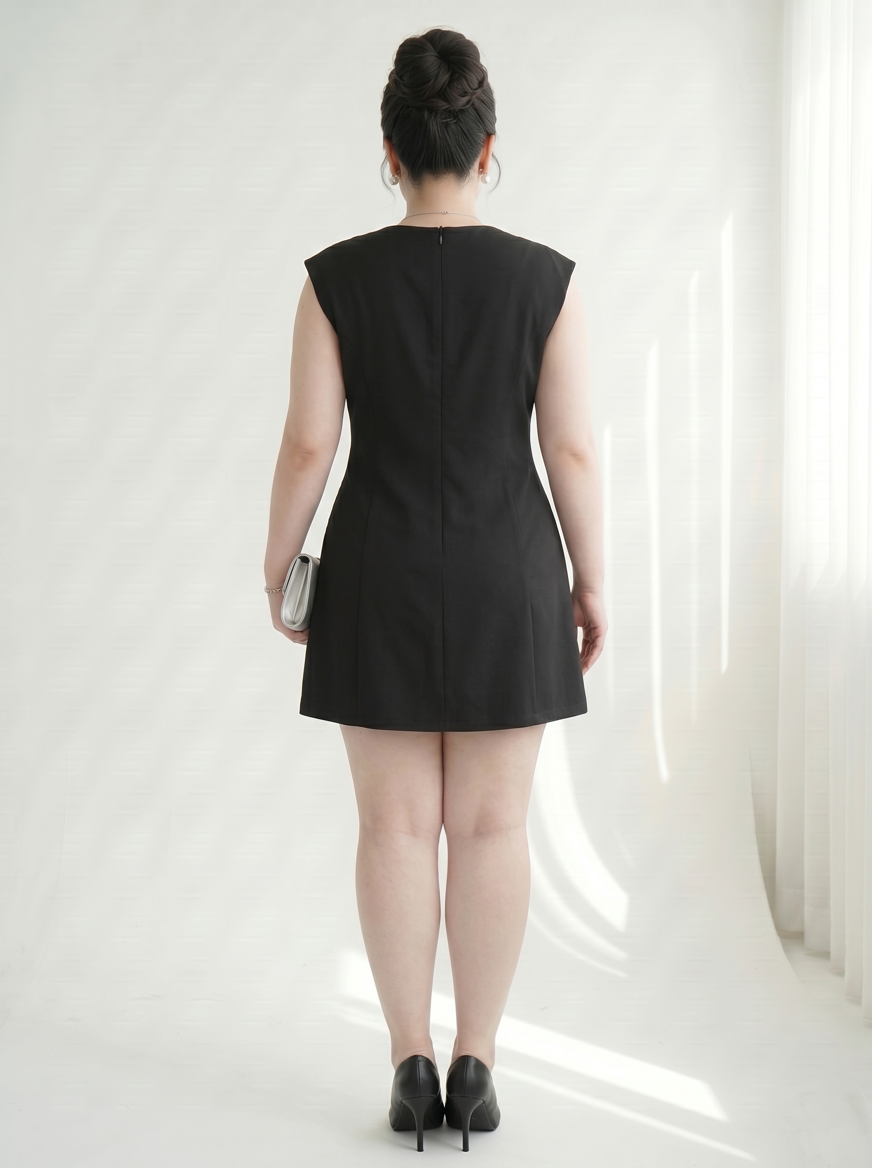 BIGSIZE - Đầm dáng A xẻ ngực kiểu bigsize DA179 dành cho nàng béo_thumbnail_3