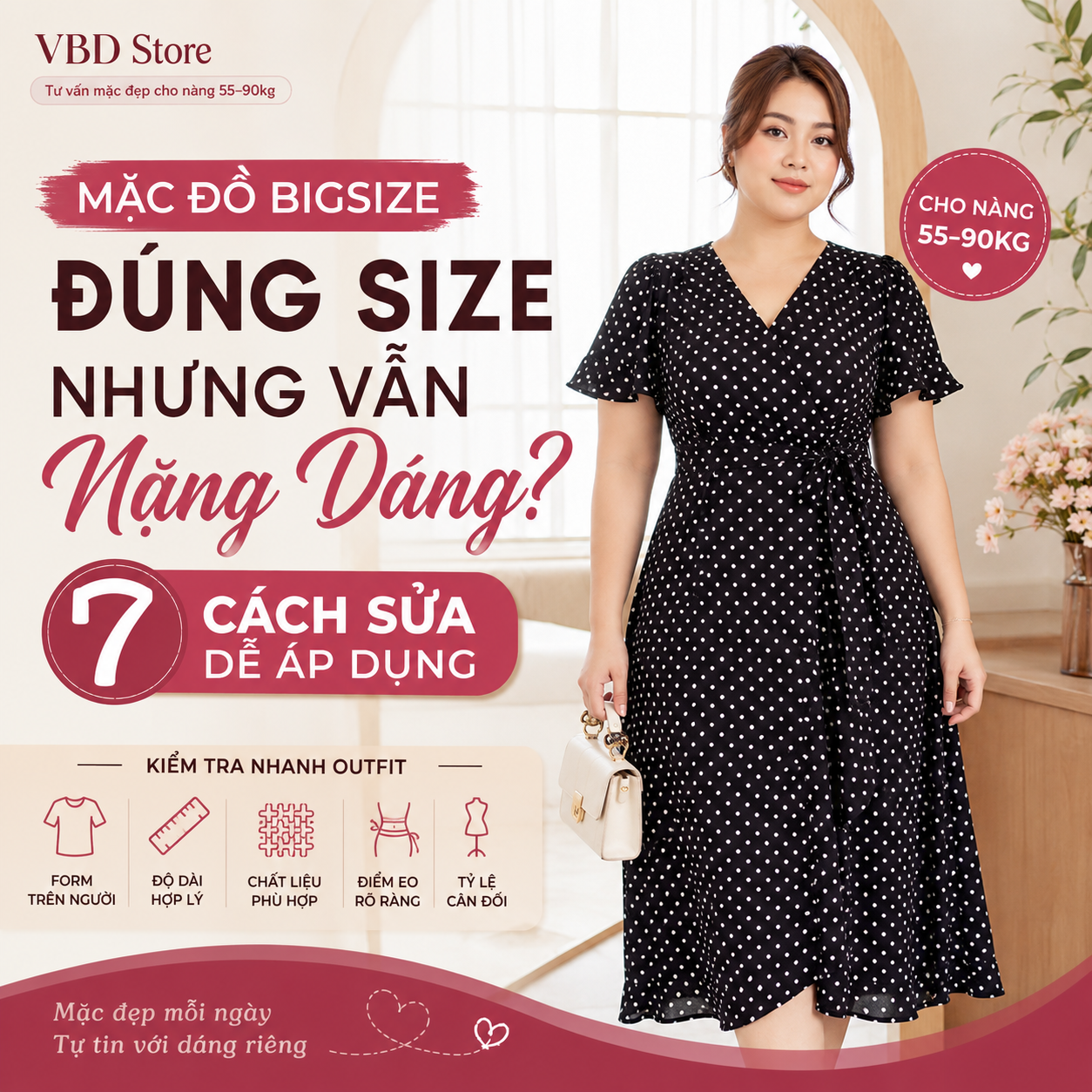 Mặc Đồ Bigsize Đúng Size Vẫn Nặng Dáng? 7 Cách Sửa