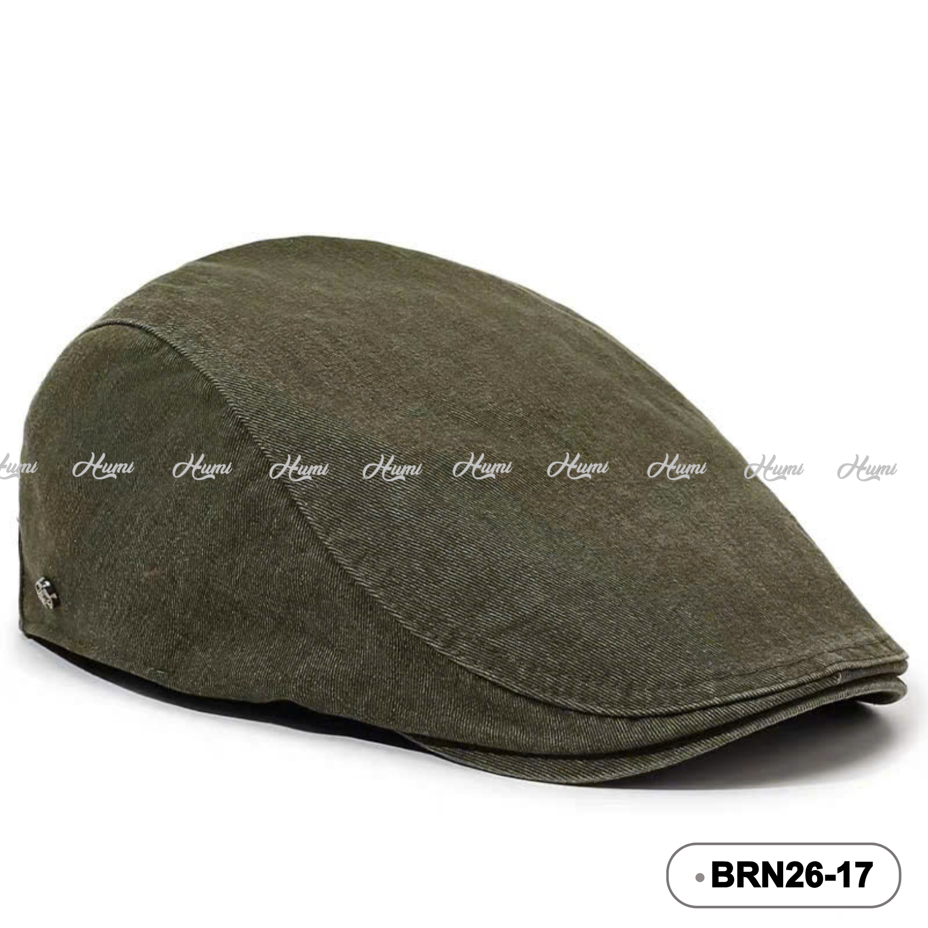 MŨ BERET NAM COTTON (BRN26-17 Xanh Rêu)