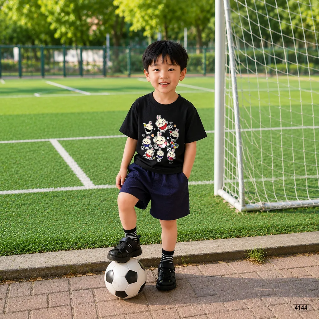 Áo thun form ôm dáng ngắn AED4144 Kado tay ngắn vải cotton thoáng mát cổ tròn in mix_thumbnail_2