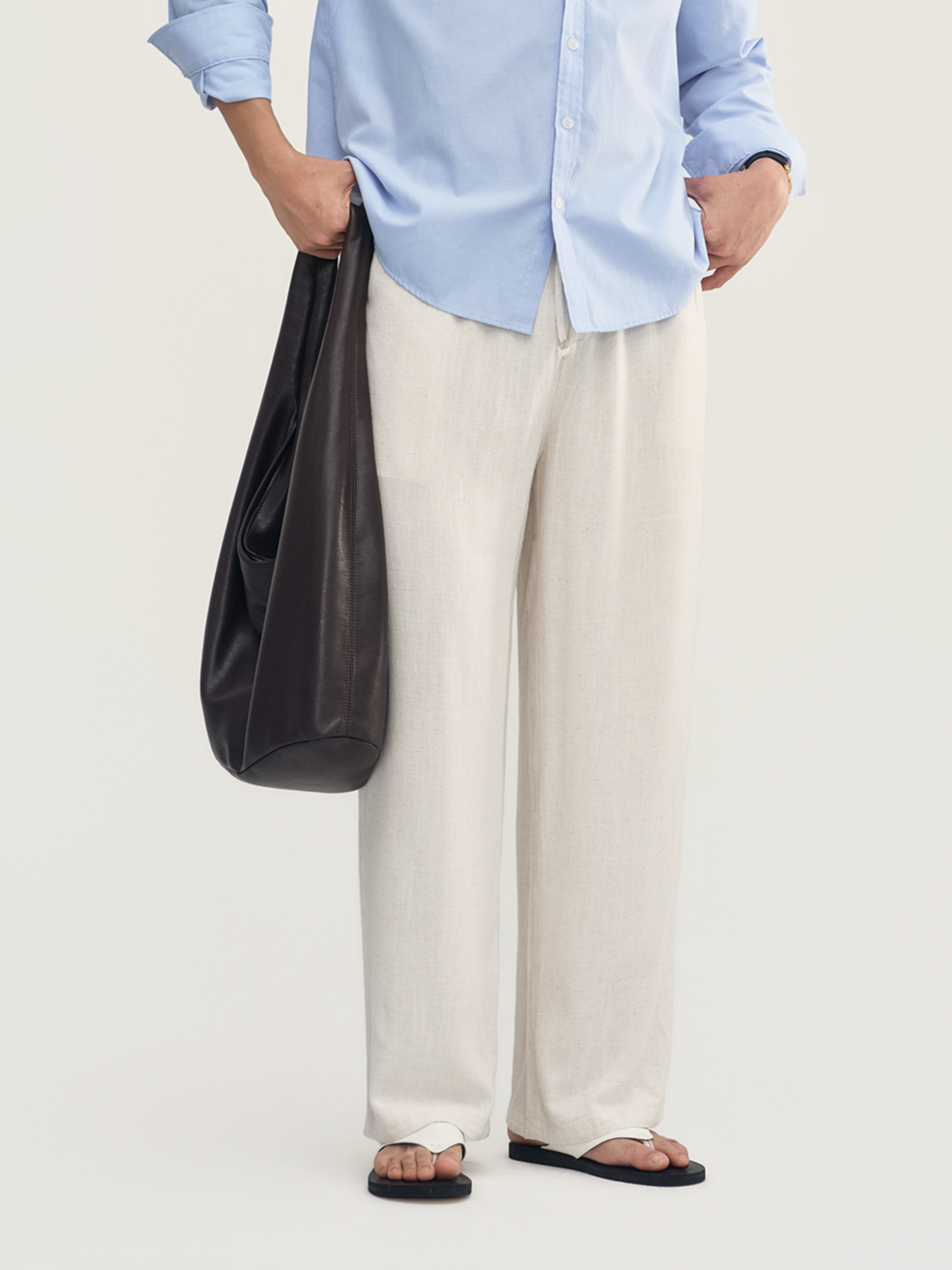 Quần Dài Tiago Vải Linen Form Wide Leg