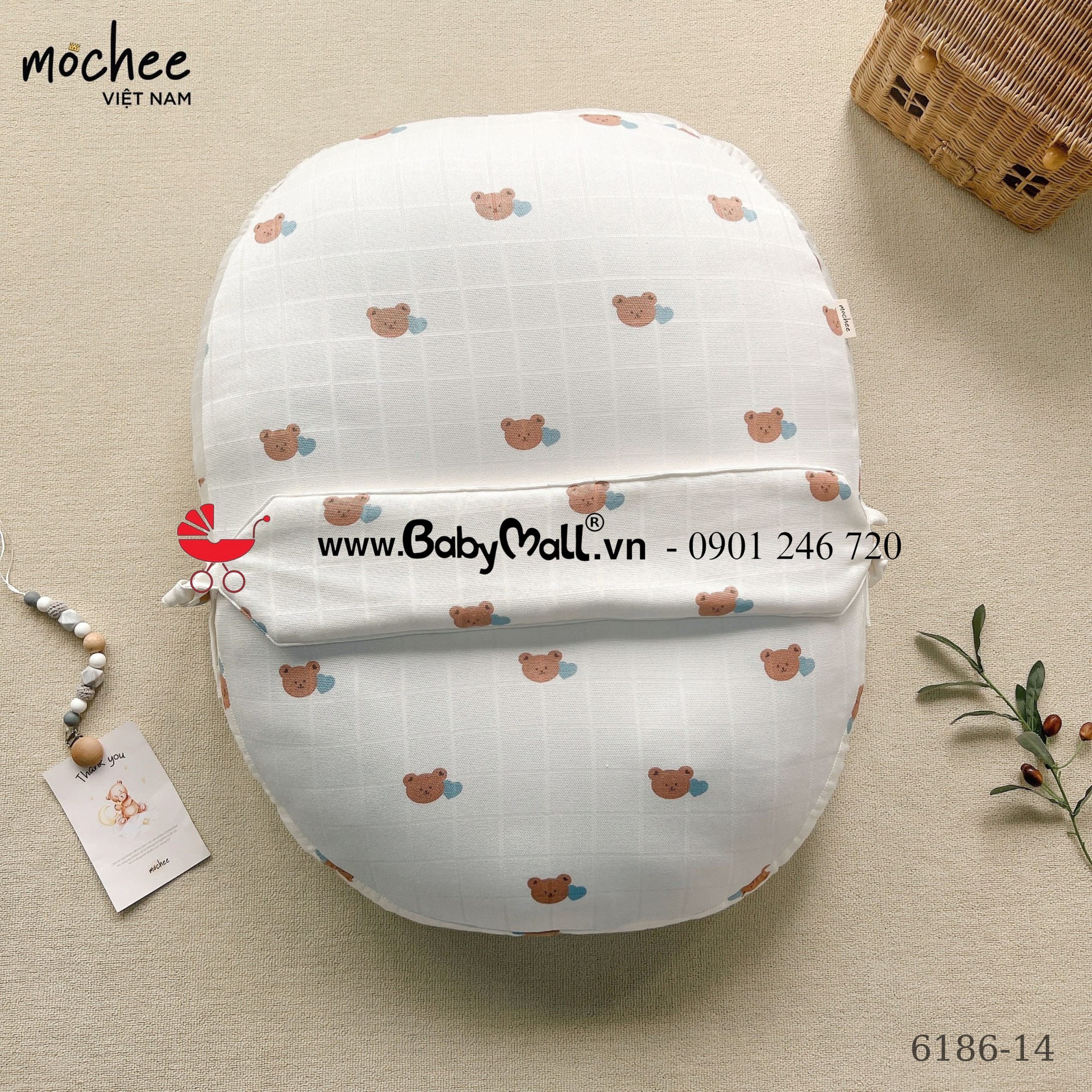 Vỏ gối chống trào Mochee - DÀI KÈM ĐAI 70*80cm_thumbnail_13