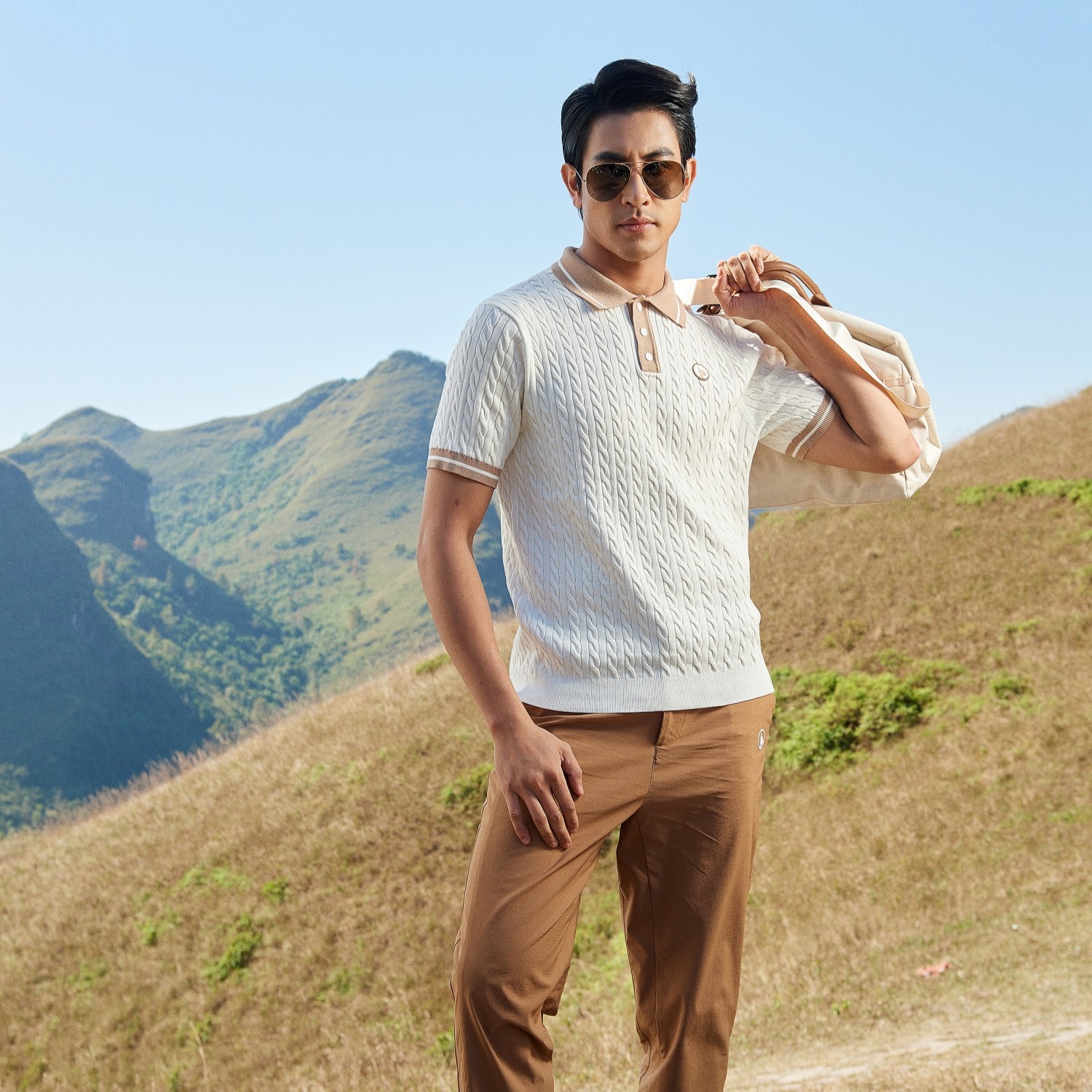 Áo Polo Dệt Kim Ngắn Tay - Nam