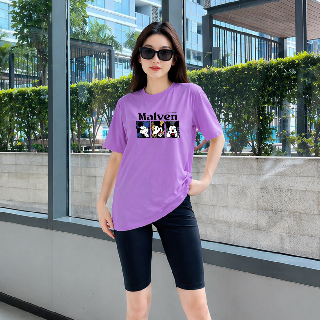 Set đồ nữ Loza Malven gồm áo thun rộng và quần legging lửng umi - Loza GB671 GB671