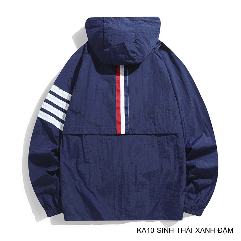 KA10 - Áo chống nắng nam nữ siêu mỏng thoáng khí, form rộng, tay dài có mũ, 3 màu xanh đậm trắng xám_thumbnail_6