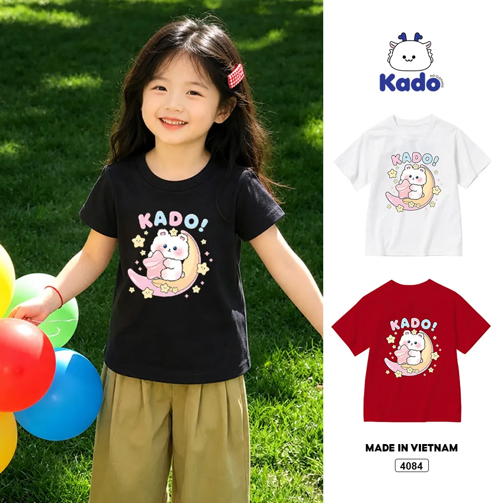 Áo thun trẻ em Thỏ Mặt trăng chất thoáng mát Kado 4084
