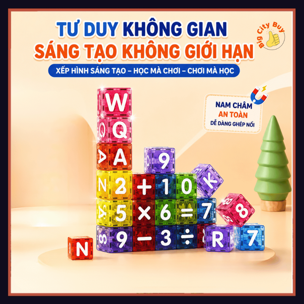 HỘP NAM CHÂM HỌC TOÁN THÚ VỊ CHO BÉ – VỪA CHƠI VỪA HỌC, GIÚP BÉ PHÁT TRIỂN TƯ DUY MỖI NGÀY BigcityBuy 341HN