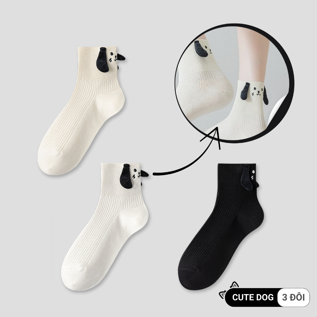 Set 3 đôi tất họa tiết tai cún ZFK-A083_thumbnail_0