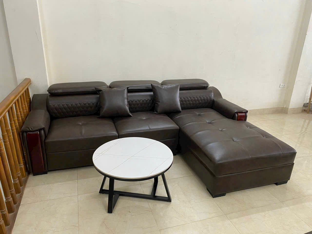 Sofa da góc L