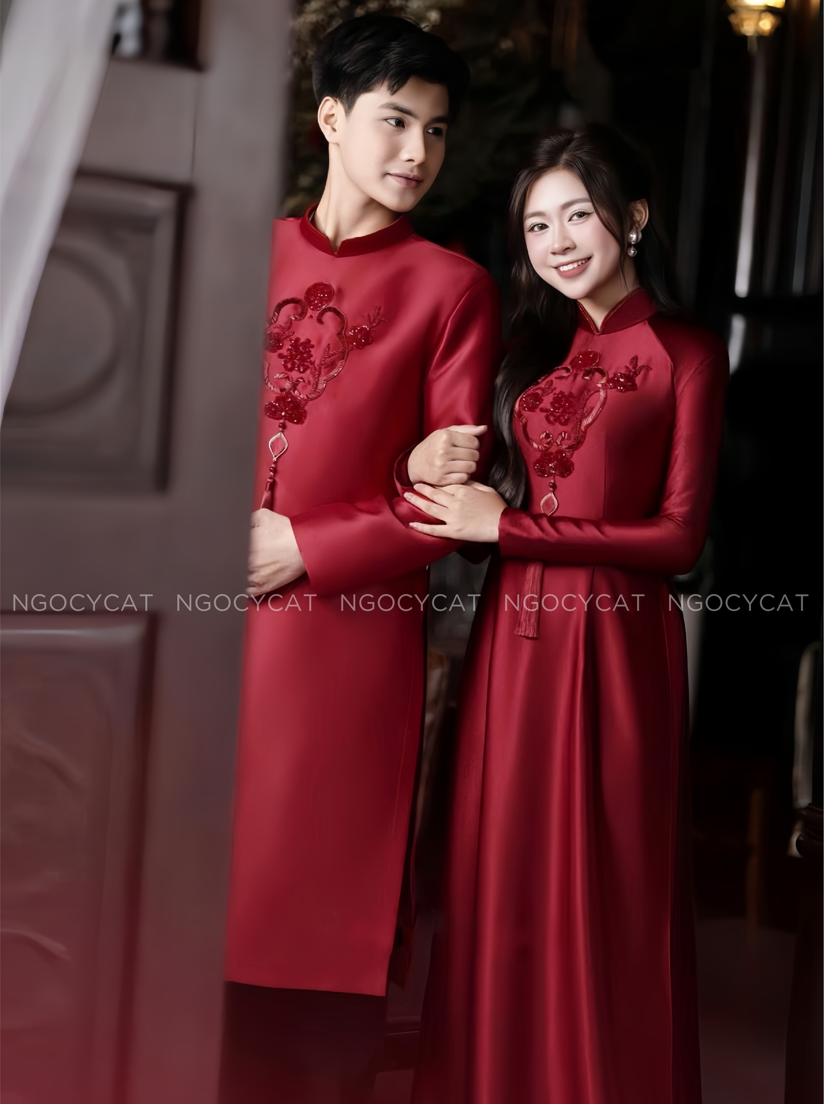 Áo Dài Dâu Rể Đỏ Hỷ Viên Mãn _thumbnail_1