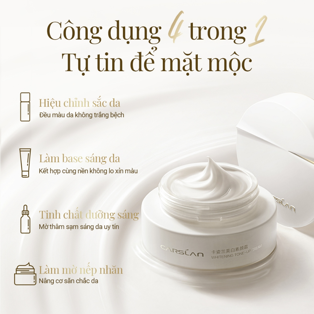 [CARSLAN] Kem lười nâng tone Carslan minisize 10g