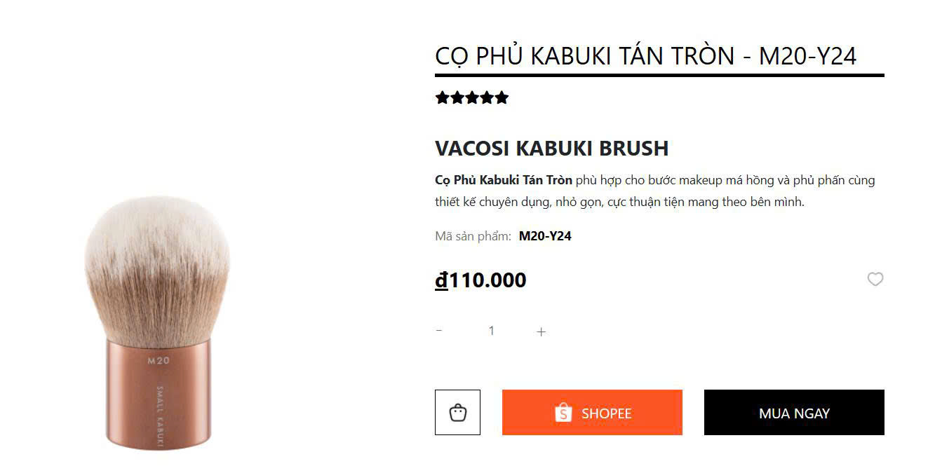 Cọ Phủ Kabuki Tán Tròn VACOSI - M20-Y24_thumbnail_1