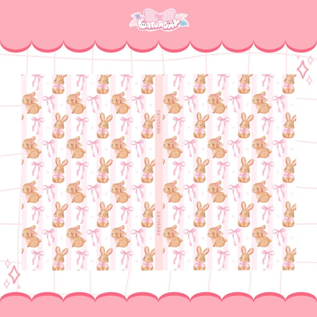 Giấy Bao Tập NƠ HỒNG, Bao Vở, Bao Sách Hoạ Tiết , Ribbon Coquette, Y2K | Caturday_thumbnail_7