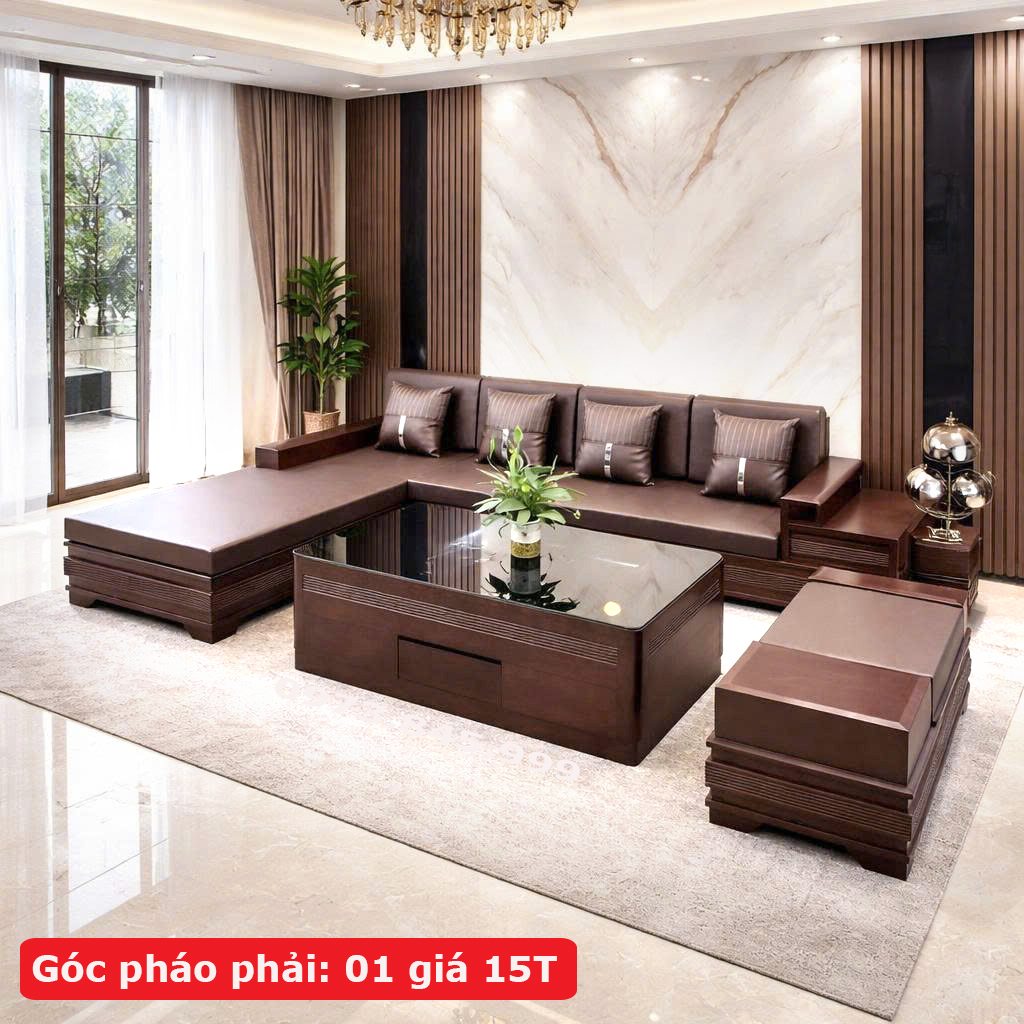 Sofa Góc L chân pháo