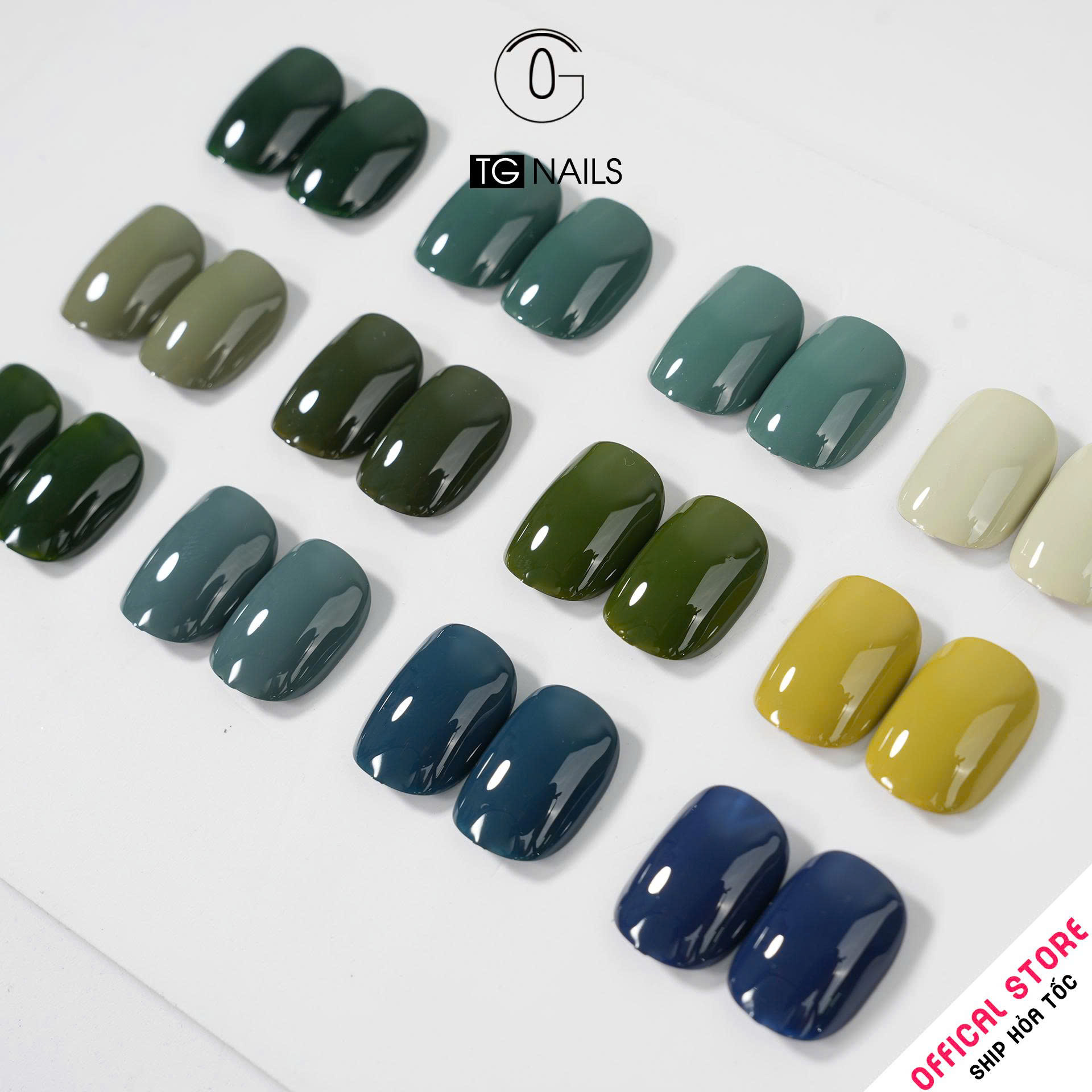 Combo 12 màu sơn gel Xanh kèm bảng màu_thumbnail_5