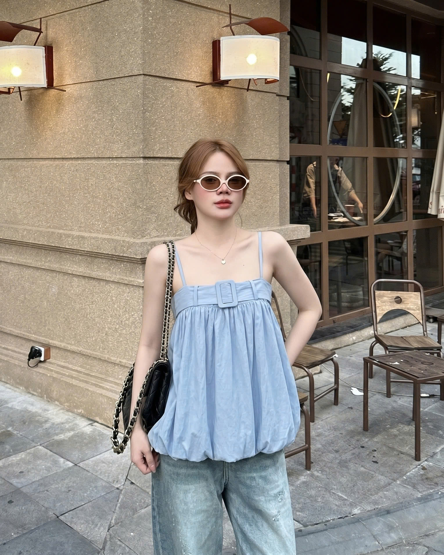 Áo Kiểu Nữ 2 Dây đai nịt ngực lai bí LUH.2070 (C) (0687)_thumbnail_0