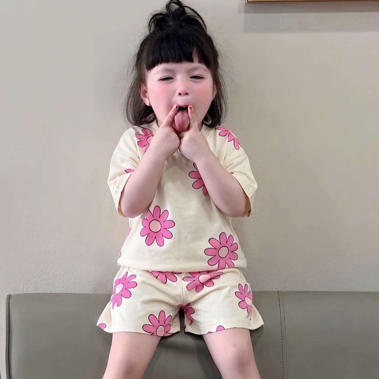 Set bộ cotton hồng hoa nơ BG_thumbnail_2