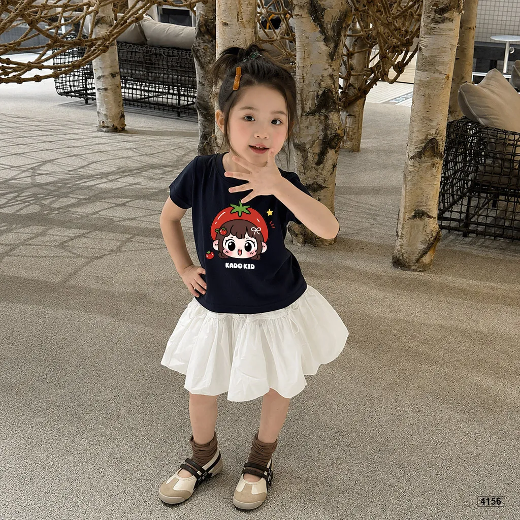 Áo thun bé gái hoạt hình chibi dâu tây Kado 4156_thumbnail_3