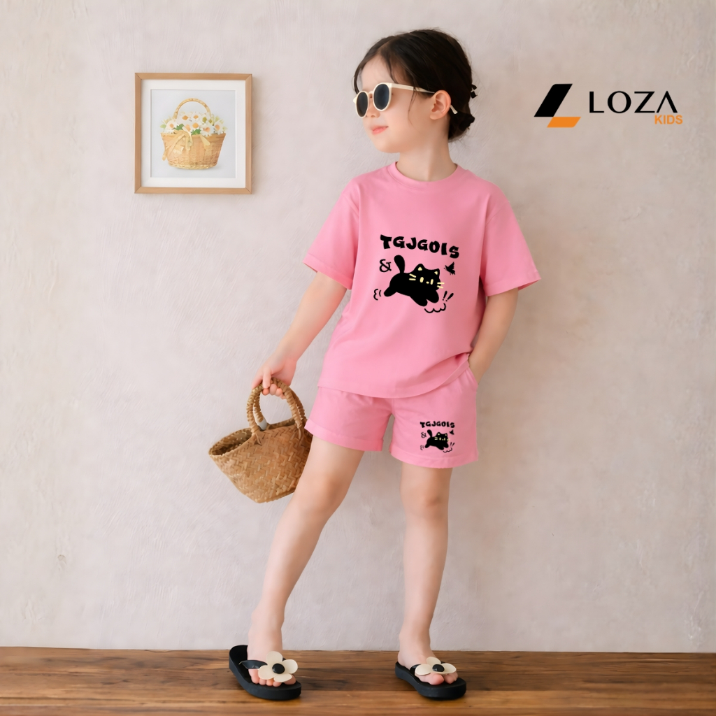 Set bộ bé gái hình mèo đen TGJGOIS - Kids SB652_thumbnail_4