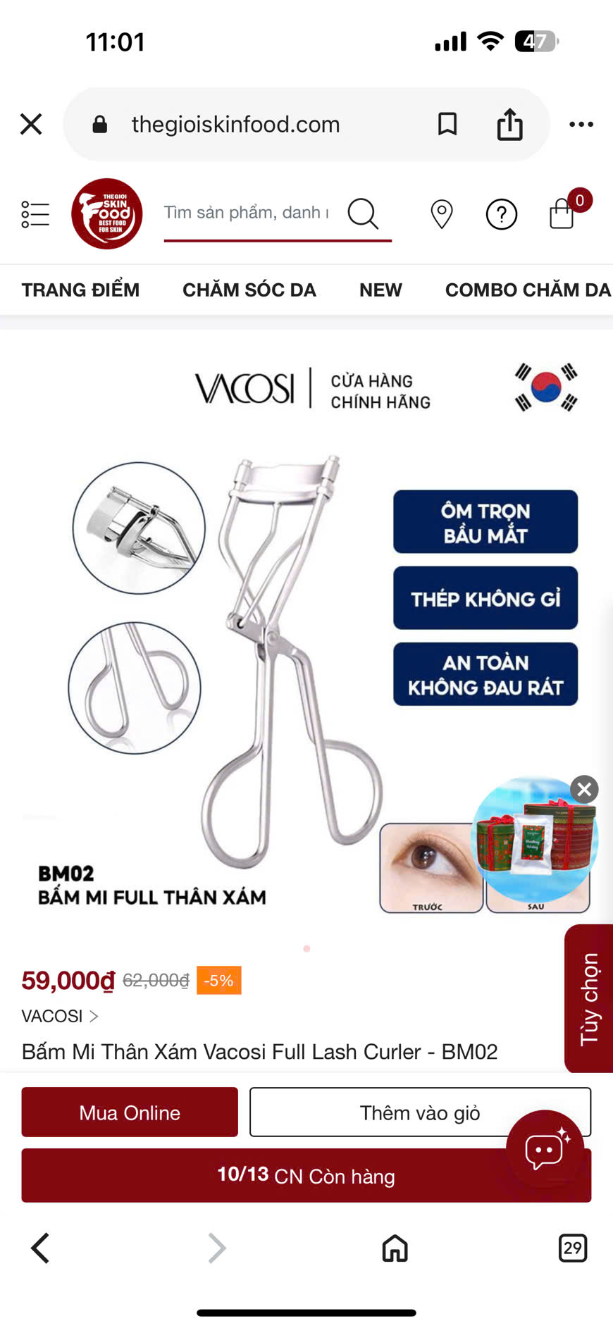 Bấm Mi VACOSI FULL LASH CURLER BM02_thumbnail_3