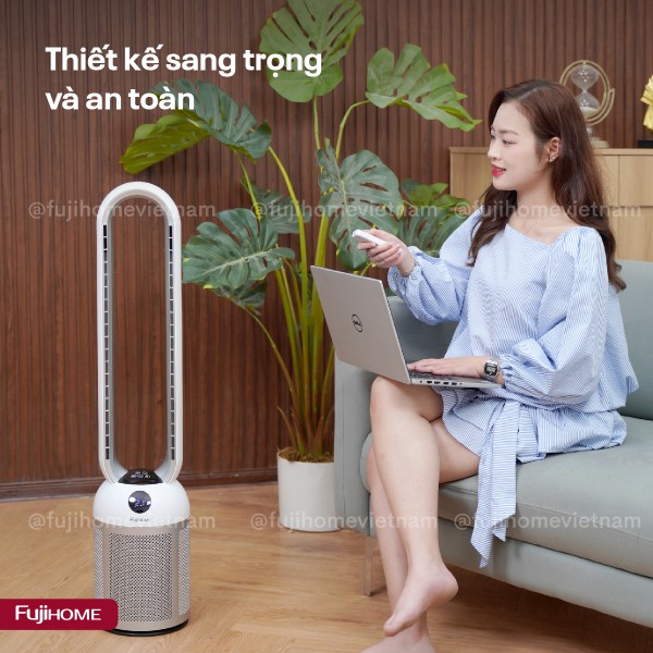 Quạt không cánh tích hợp lọc không khí bằng HEPA, màng lọc Ion bạc Fujihome BF307DC HEPA_thumbnail_10