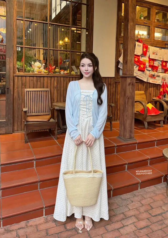 Váy Đầm Nữ 2 Dây nhún ngực chấm bi AH.21215 (C) (0687) - Freesize_thumbnail_0