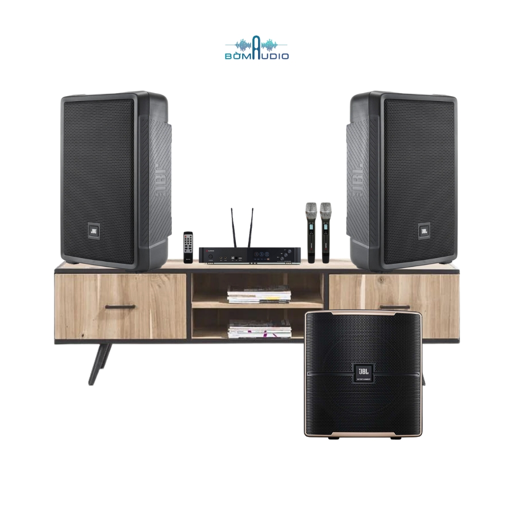 Combo Loa PA Active JBL IRX 108BT + Micro Tích Hợp Mixer SUMICO SU 910 + Loa Subwoofer JBL PASION 12SP - B354_thumbnail_1