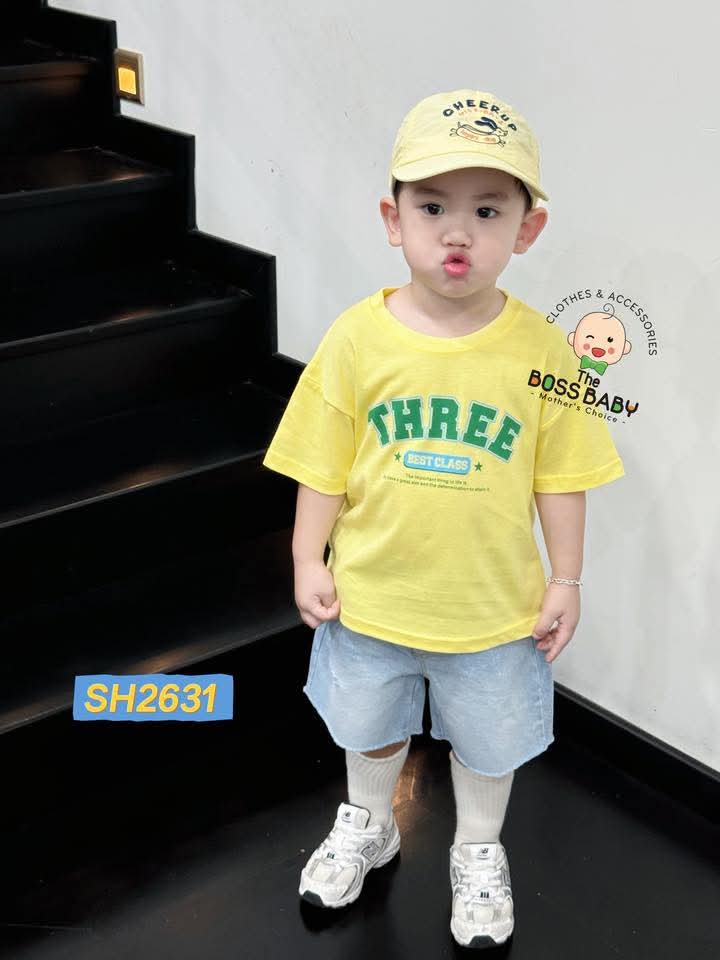 Set bộ jean mài vàng xanh THREE