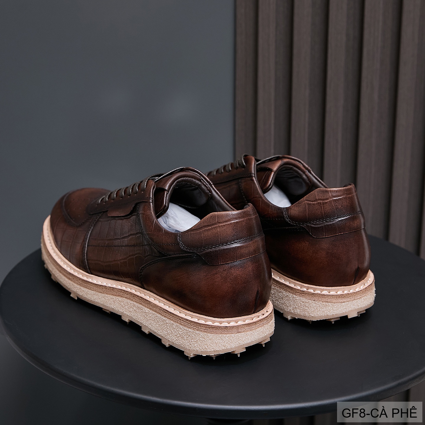 GF8 - Giày thể thao nam cổ thấp da bò họa tiết cá sấu đế Goodyear phong cách casual_thumbnail_15