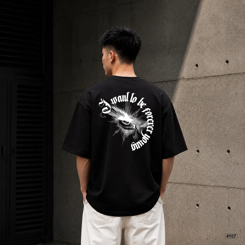 Áo thun form rộng unisex phong cách đường phố cổ điển Polux 4107_thumbnail_5