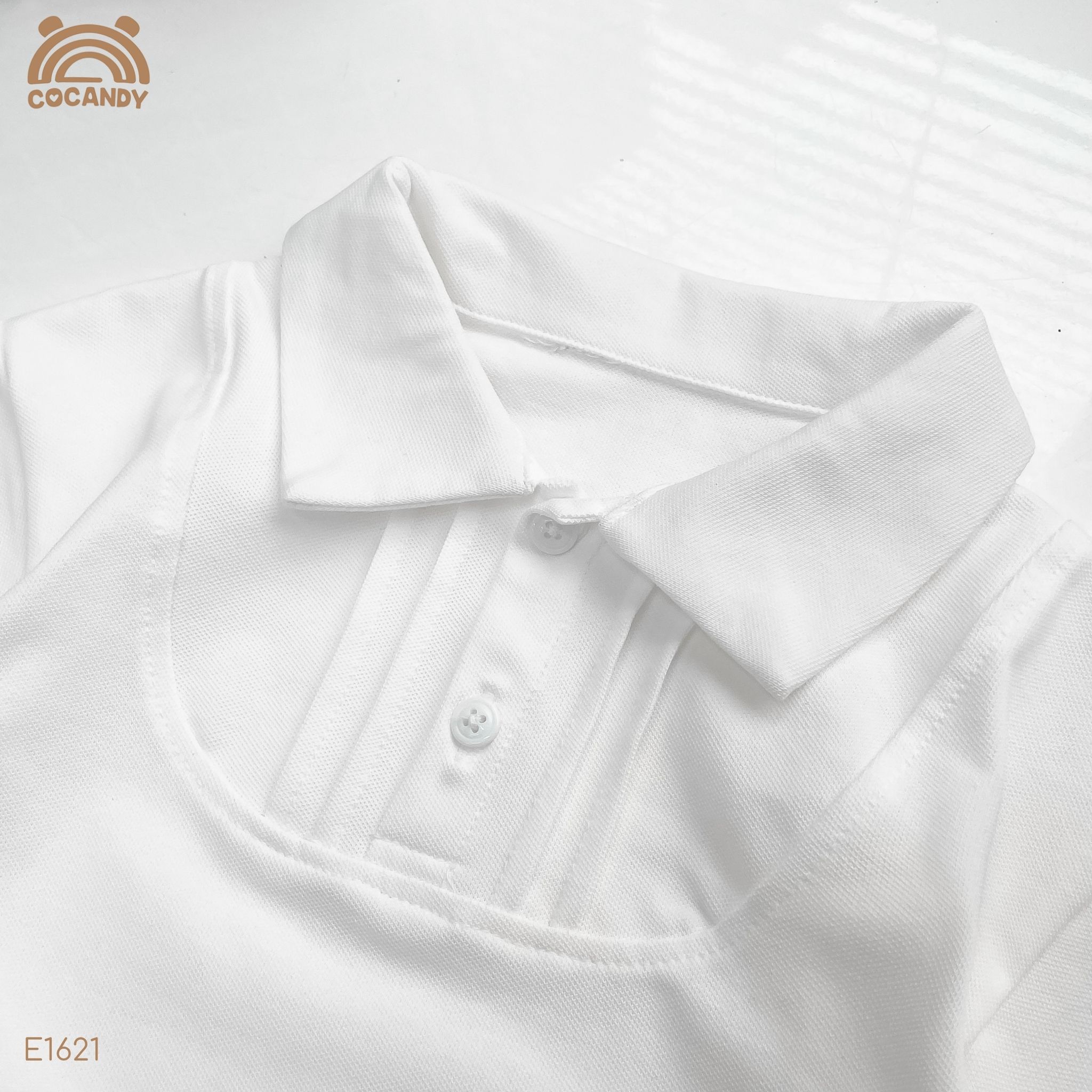 Áo cộc polo TRẮNG nẹp ly ngực_thumbnail_4