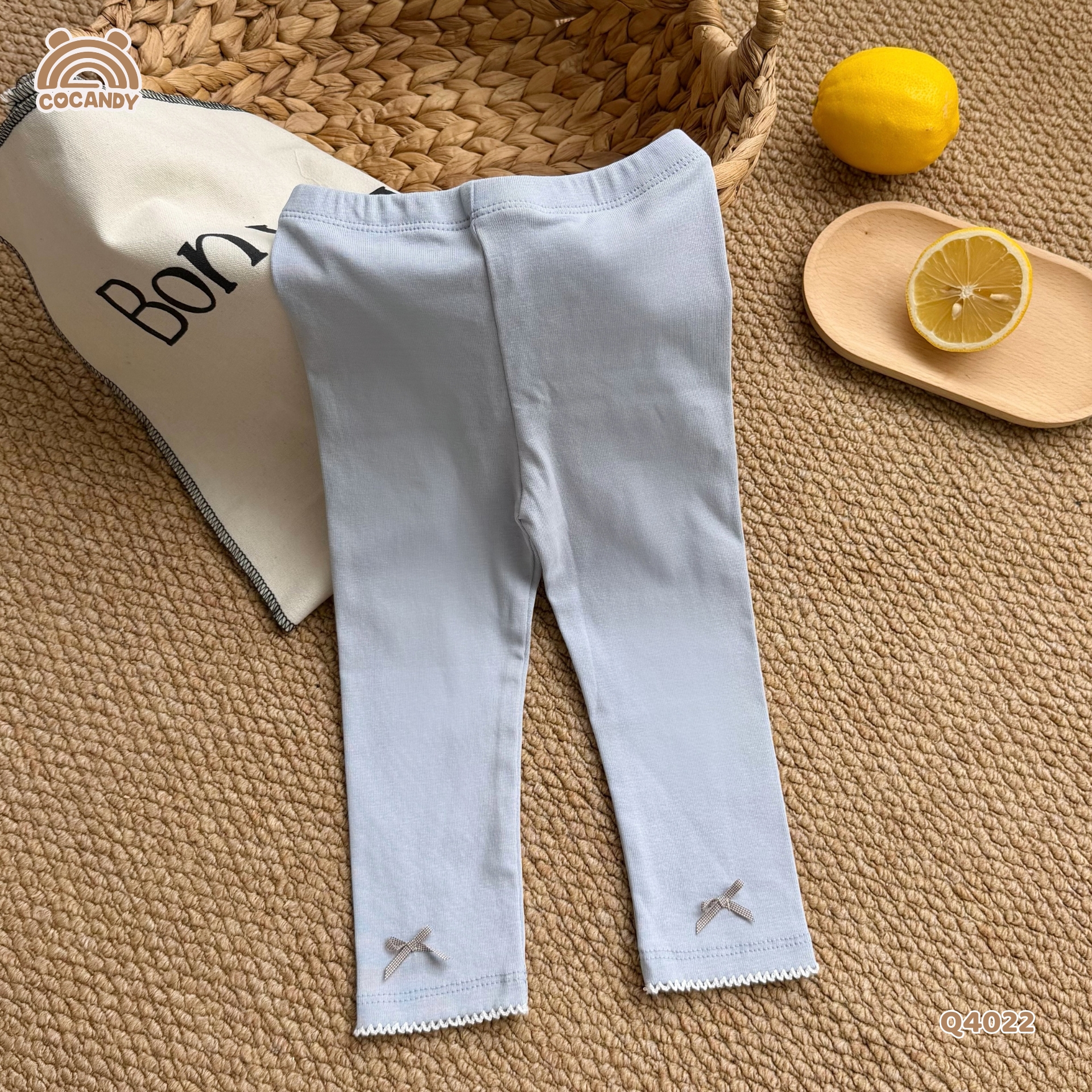 Quần dài legging XANH NHẠT chỉ sóng nơ_thumbnail_0