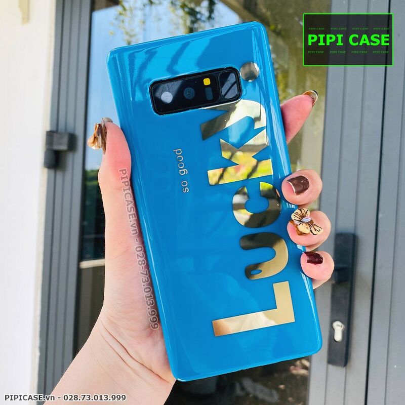 Ốp Lưng Samsung Note 8 - Lucky - Xanh Dương
