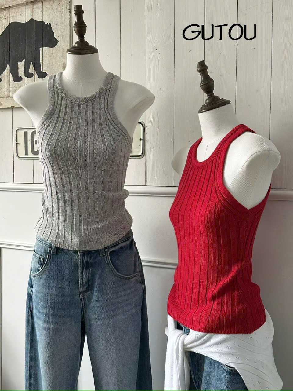 [ GUTOU ] Áo Tank Top Len Ôm Classic Knit_thumbnail_5