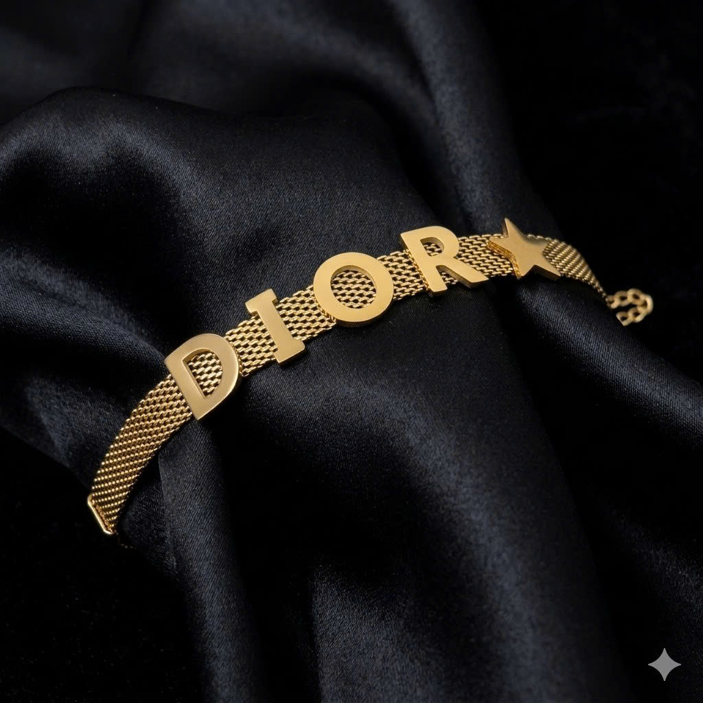 vòng tay titan vàng dải chữ DIOR_thumbnail_1