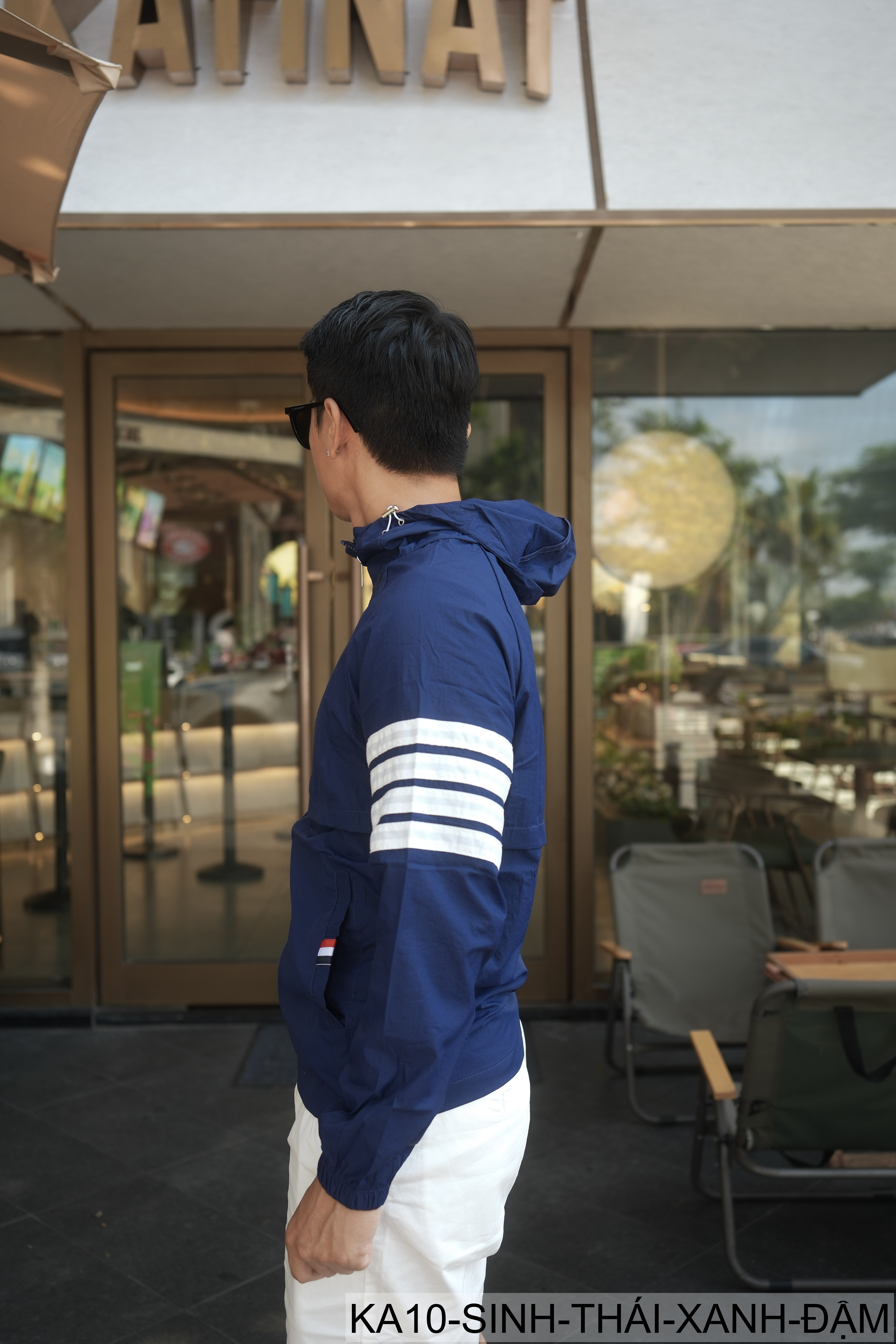 KA10 - Áo chống nắng nam nữ siêu mỏng thoáng khí, form rộng, tay dài có mũ, 3 màu xanh đậm trắng xám_thumbnail_3