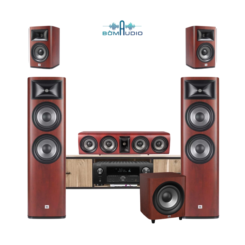 Combo Amply DENON AVC-X4700H + Front JBL STUDIO 680 + Center JBL STUDIO 665C + Surround JBL STUDIO 630 + Sub JBL STUDIO 660P - B66