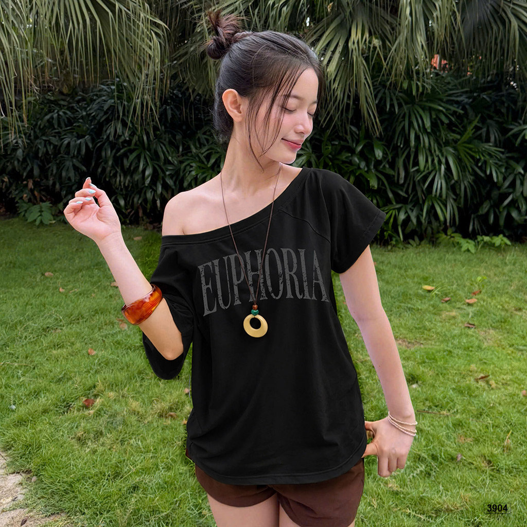 Áo thun nữ form rộng lệch vai chất thoáng mát Miucho 3904_thumbnail_3