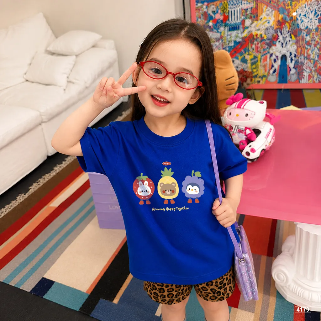 Áo thun bé trai bé gái trái cây mix thú cưng Kado 4179_thumbnail_6