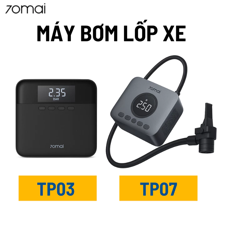 Bơm lốp ô tô 70Mai TP03 và TP07