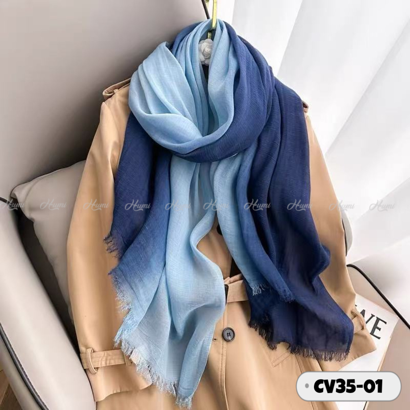 KHĂN COTTON PHA MÀU CHO NỮ (CV35-01)_thumbnail_1